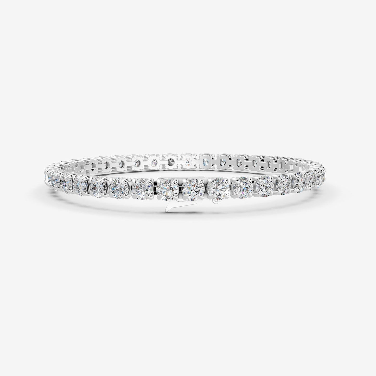 Classic 20 Carat Tennis Bracelet in 18K White Gold