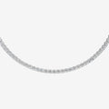 Graduated Classic 5 Carat Tennis Necklace in 18K White Gold