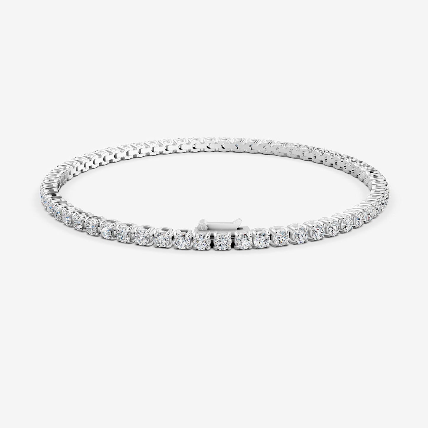 Classic 10 Carat Tennis Bracelet in 18K White Gold