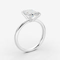 Classic Radiant Solitaire Ring in 18K White Gold