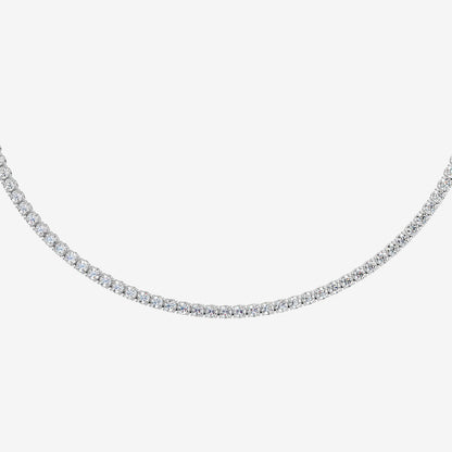 Non Graduated Classic 45 Carat Tennis Necklace in 18K White Gold