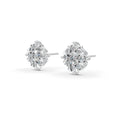 Mirage Round 1 Ct Look Diamond Stud Earrings in 18K Gold