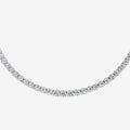 Graduated Classic 15 Carat Tennis Necklace in 18K White Gold