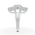 Red Carpet White Gold Diamond Sunburst Ring - Regular