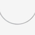 Non Graduated Classic 27 Carat Tennis Necklace in 18K White Gold
