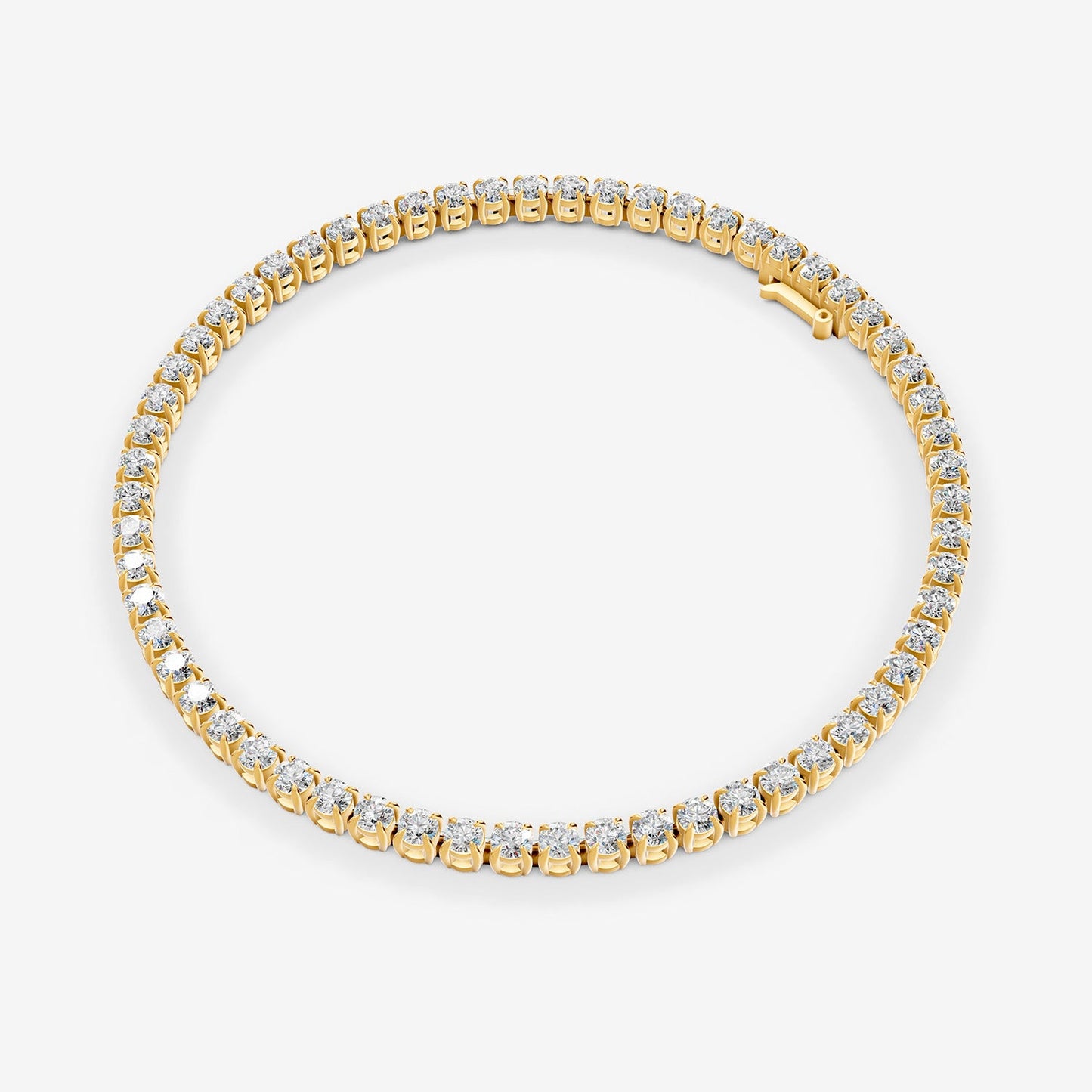 Classic 10 Carat Tennis Bracelet in 18K Yellow Gold
