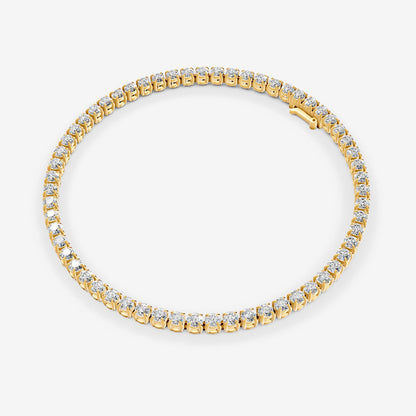 Classic 10 Carat Tennis Bracelet in 18K Yellow Gold