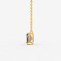 Classic Emerald Solitaire Pendant in 18K Yellow Gold
