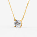 Classic Round Solitaire Pendant in 18K Yellow Gold