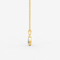 Classic Pear Solitaire Pendant in 18K Yellow Gold