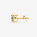 Classic Round Solitaire Earrings in 18K Yellow Gold