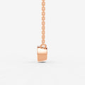 Bezel Round Solitaire Pendant in 18K Rose Gold