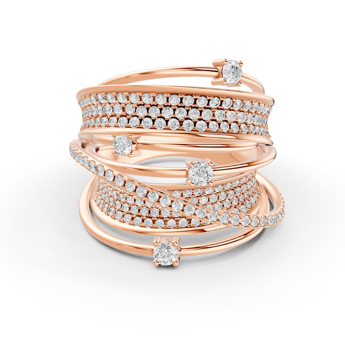 Midnight Rose Diamond Ring - Large