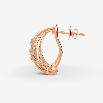 Midnight Rose Diamond Earrings - Small
