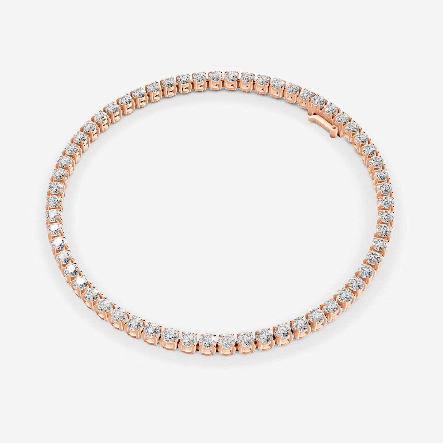 Classic 10 Carat Tennis Bracelet in 18K Rose Gold