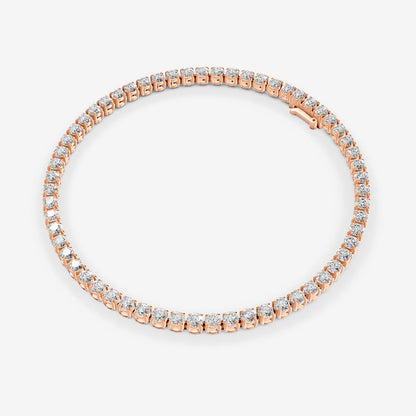 Classic 10 Carat Tennis Bracelet in 18K Rose Gold