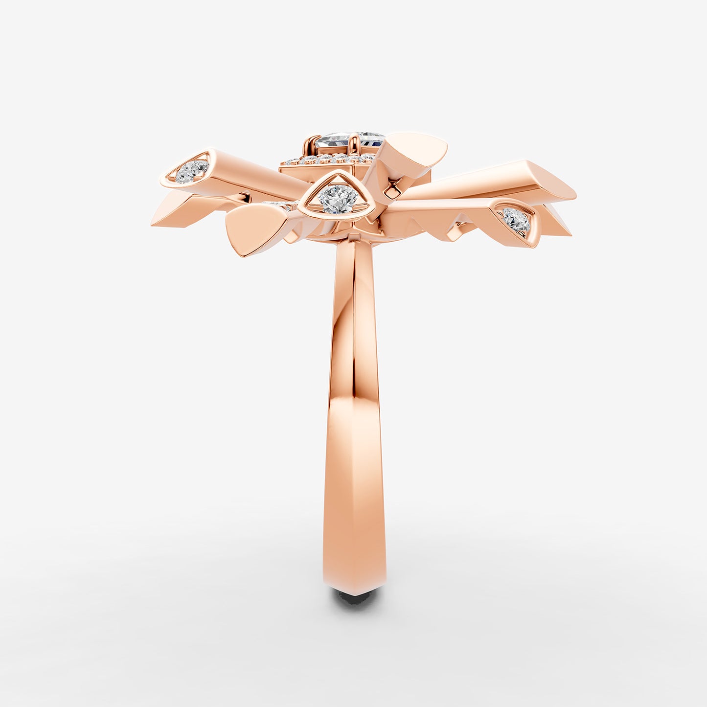 Carine Twin Starburst Diamond Ring