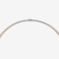 Graduated Classic 15 Carat Tennis Necklace in 18K Rose Gold