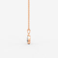 Classic Pear Solitaire Pendant in 18K Rose Gold