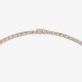 Non Graduated Classic 12 Carat Tennis Necklace in 18K Rose Gold