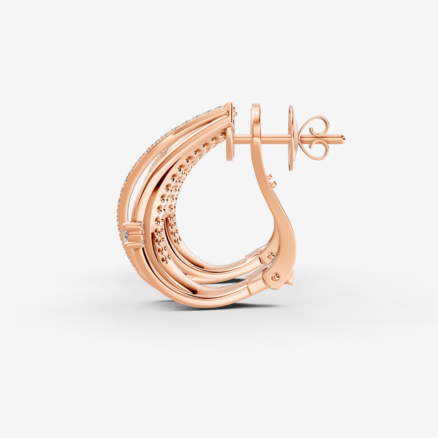 Midnight Rose Diamond Earrings - Medium