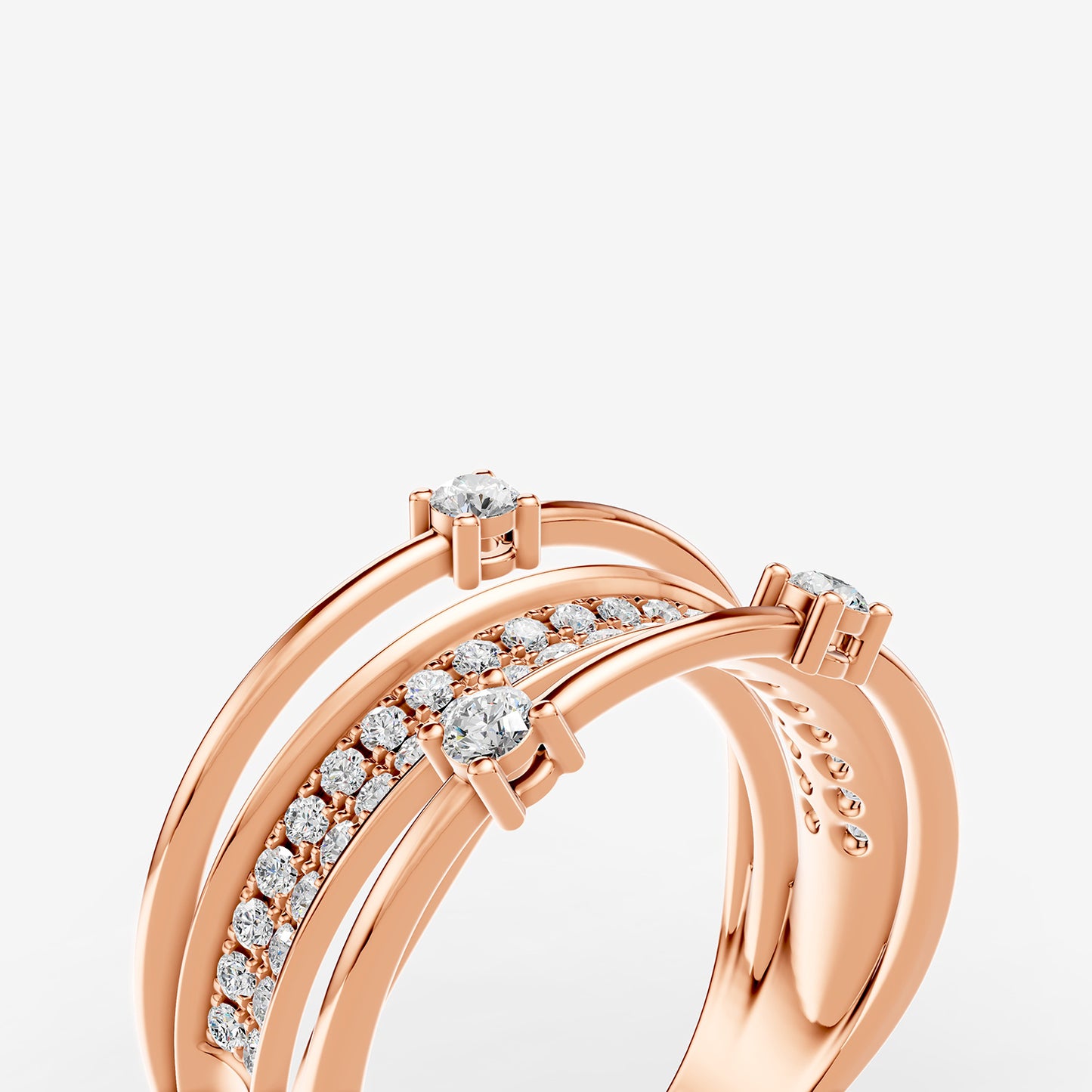 Midnight Rose Diamond Ring - Small