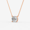 Classic Round Solitaire Pendant in 18K Rose Gold