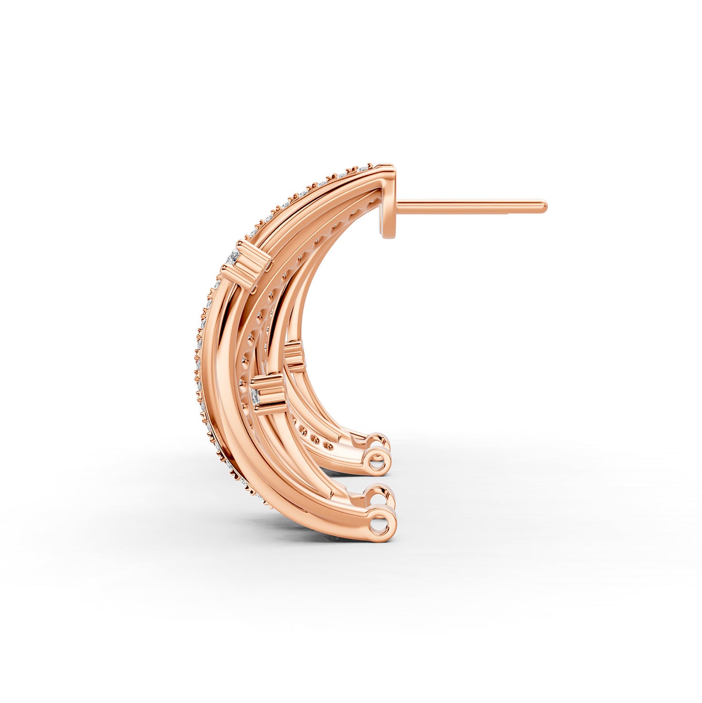 Midnight Rose Diamond Earrings - Large