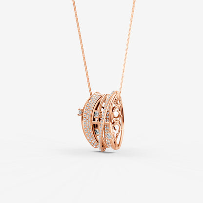 Midnight Rose Diamond Pendant - Large