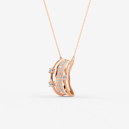 Midnight Rose Diamond Pendant - Medium