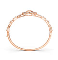 Red Carpet Diamond Flower Bangle 18K Rose Gold
