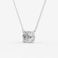Classic Round Solitaire Pendant in 18K White Gold