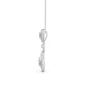 Mirage Large Diamond Double Pear Drop Pendant in White Gold