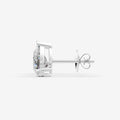 Classic Pear Solitaire Earrings in 18K White Gold