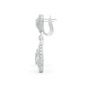 Mirage Large Diamond Pear Drop Earrings in White Gold
