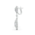 Mirage Double Pear Drop Diamond Earrings in White Gold