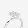 Classic Radiant Solitaire Ring in 18K White Gold