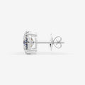 Classic Oval Solitaire Earrings in 18K White Gold