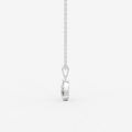 Classic Pear Solitaire Pendant in 18K White Gold
