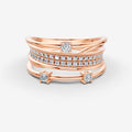 Midnight Rose Diamond Ring - Small