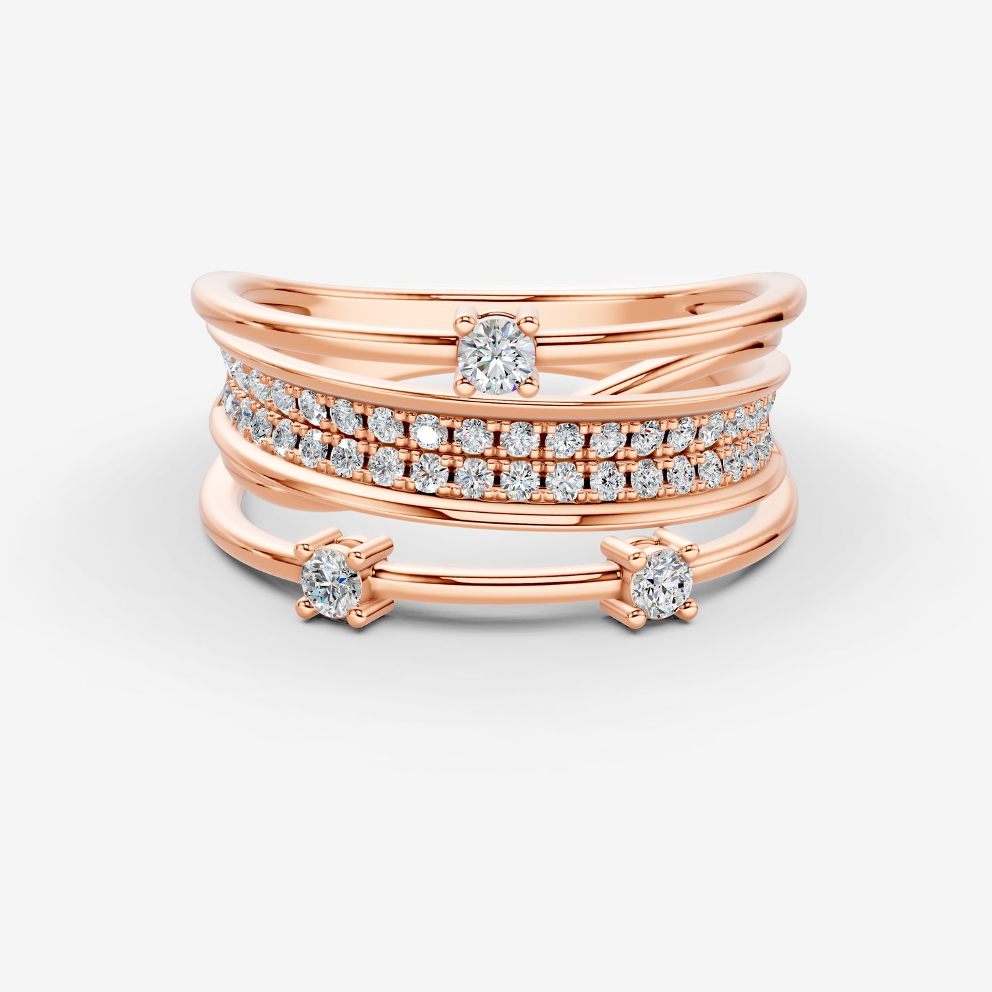 Midnight Rose Diamond Ring - Small