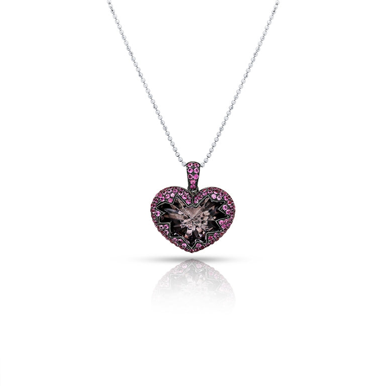 Precious Heart Shaped Amethyst Pendant