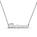 Personalised Name Pendant in plain 18 Karat White Gold