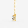 Classic Radiant Solitaire Pendant in 18K Yellow Gold