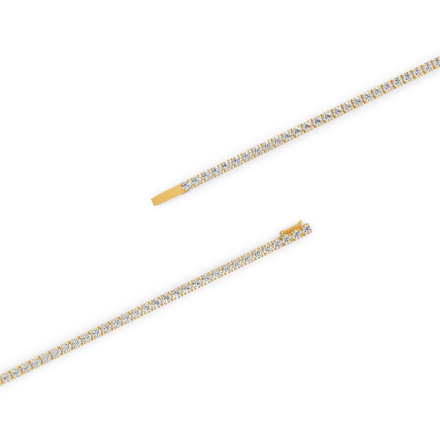 Classic 10 Carat Tennis Bracelet in 18K Yellow Gold