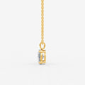 Classic Oval Solitaire Pendant in 18K Yellow Gold