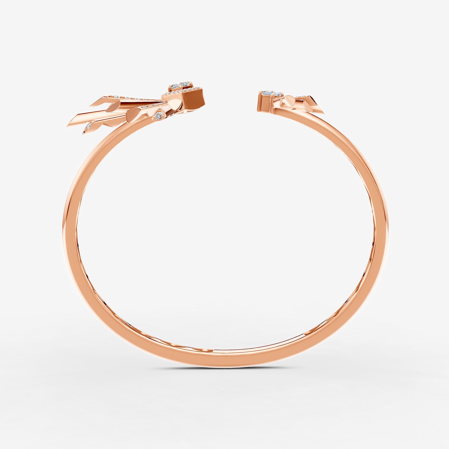 Carine Twin Starburst Diamond Bangle - Large