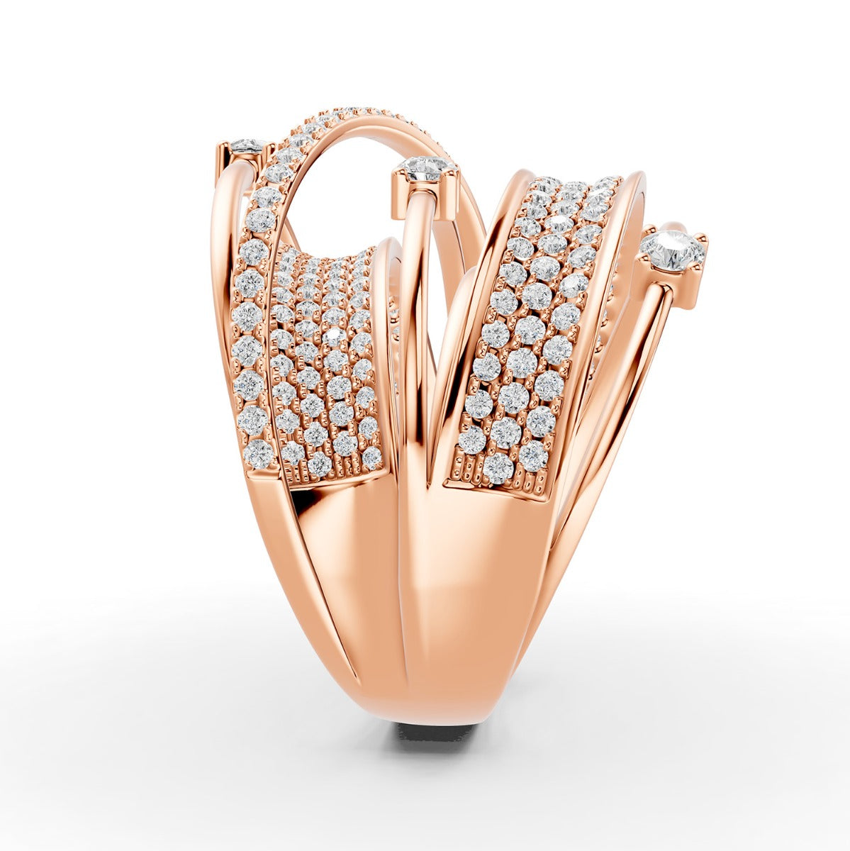 Midnight Rose Diamond Ring - Large