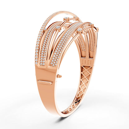 Midnight Rose Diamond Bangle - Large