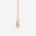 Classic Oval Solitaire Pendant in 18K Rose Gold